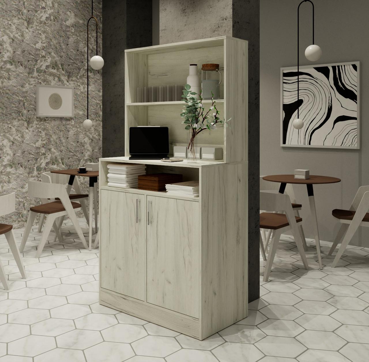 Шкаф для хранения посуды КБР-3 Крафт Белый (26438186)