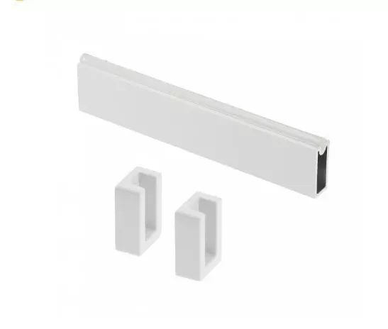 Штанга GTV Elite с антискользкой вставкой L-3000 мм и 2 крепления без заглушки Белый (WG-RRPSET-A-10)