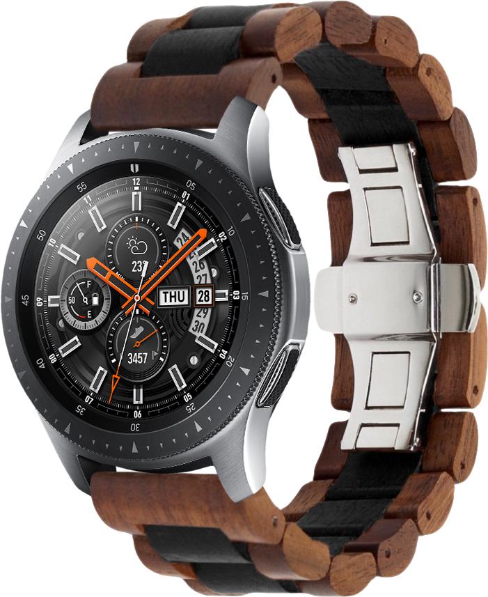 Ремешок деревянный WoodLock для Galaxy Watch 42 мм Black/Brown (28272-26)