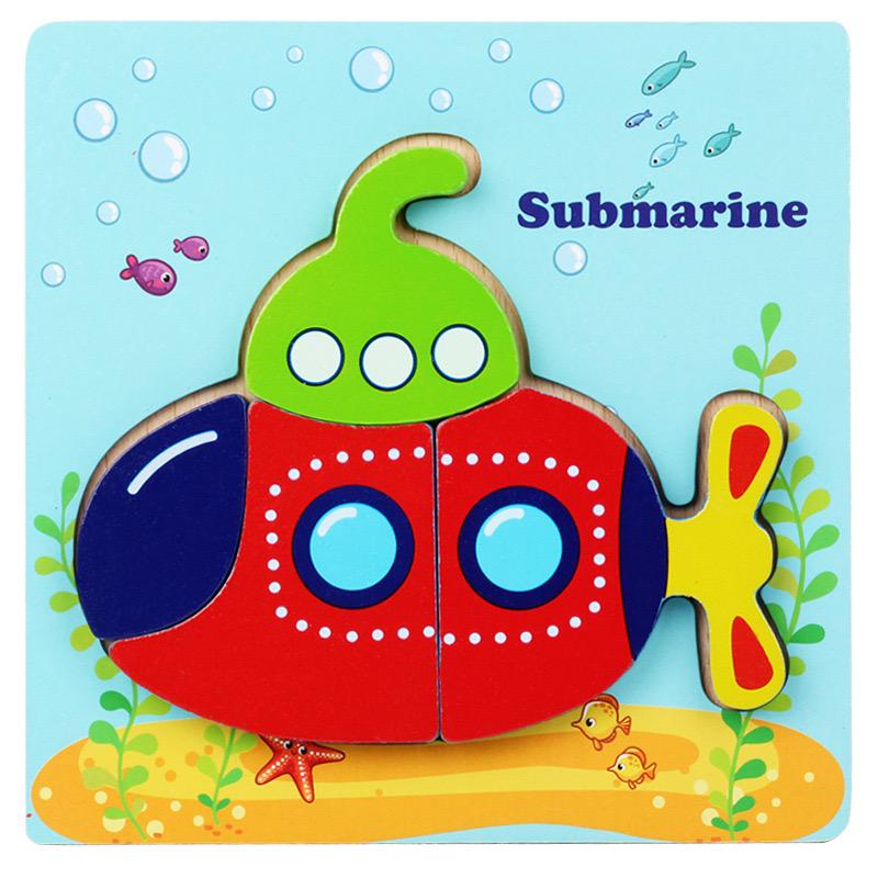 Пазл дерев'яний Підводний човен Submarine 15х15 см (183) Пазл дерев'яний Підводний човен Submarine 15х15 см (183)