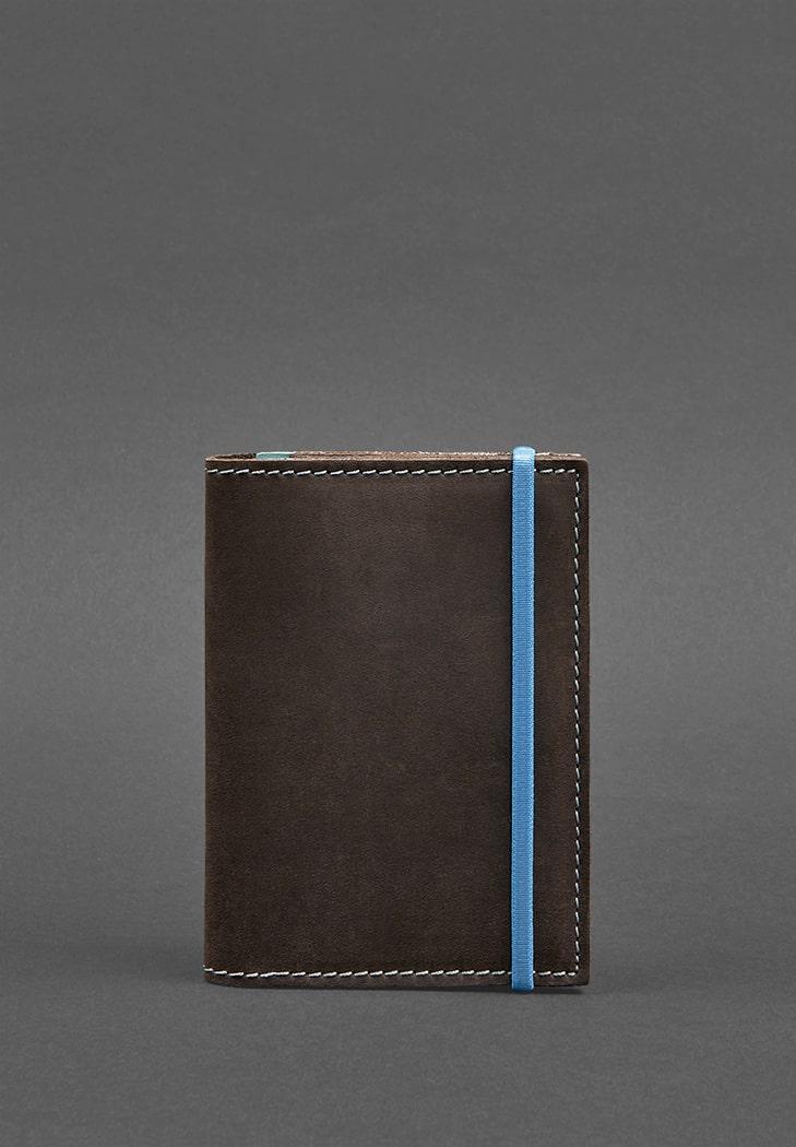 Обложка кожаная для паспорта 2.0 Темно-коричневый/Бирюзовый (A-026099) Обложка кожаная для паспорта 2.0 Темно-коричневый/Бирюзовый (A-026099)