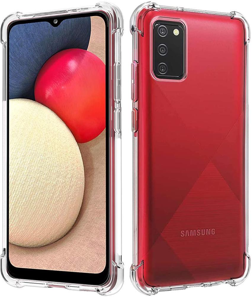 Прозрачный чехол UltraAir MultiCam для Samsung Galaxy A02s A025 (усиленный углами) (19942)