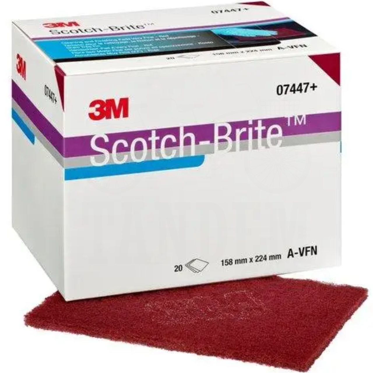 Матирующий лист 3M Scotch-Brite A-VFN 158х224 мм Красный (P320-P360)