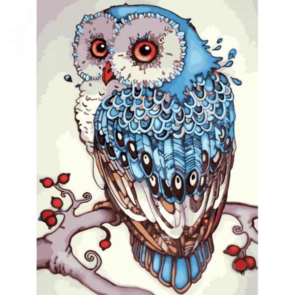 Картина по номерам Идейка Сова 30х40 см в термопакете (КНО2458-mt)
