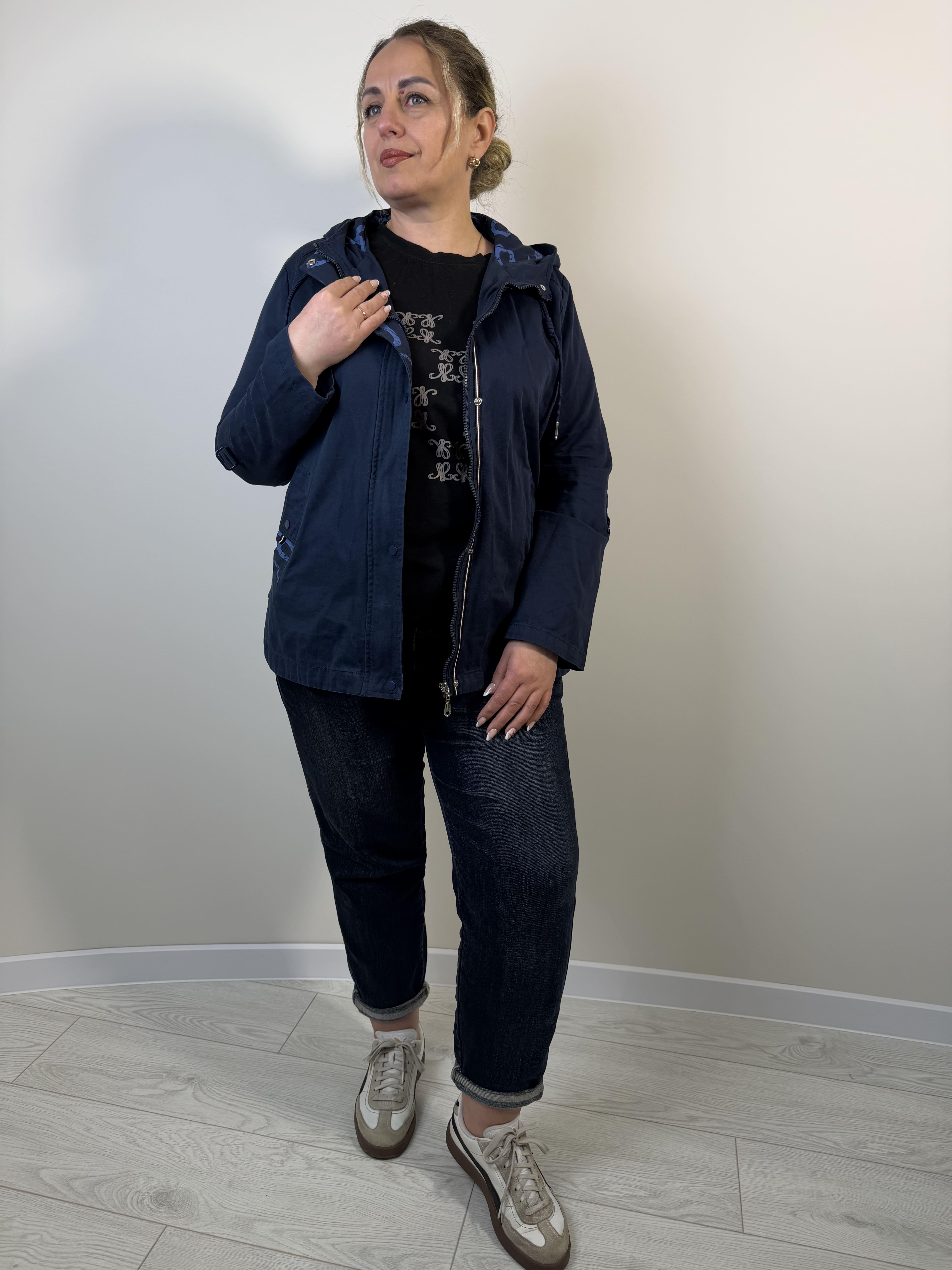 Куртка-вітрівка жіноча cotton 5XL Синій (558/5XL(C))