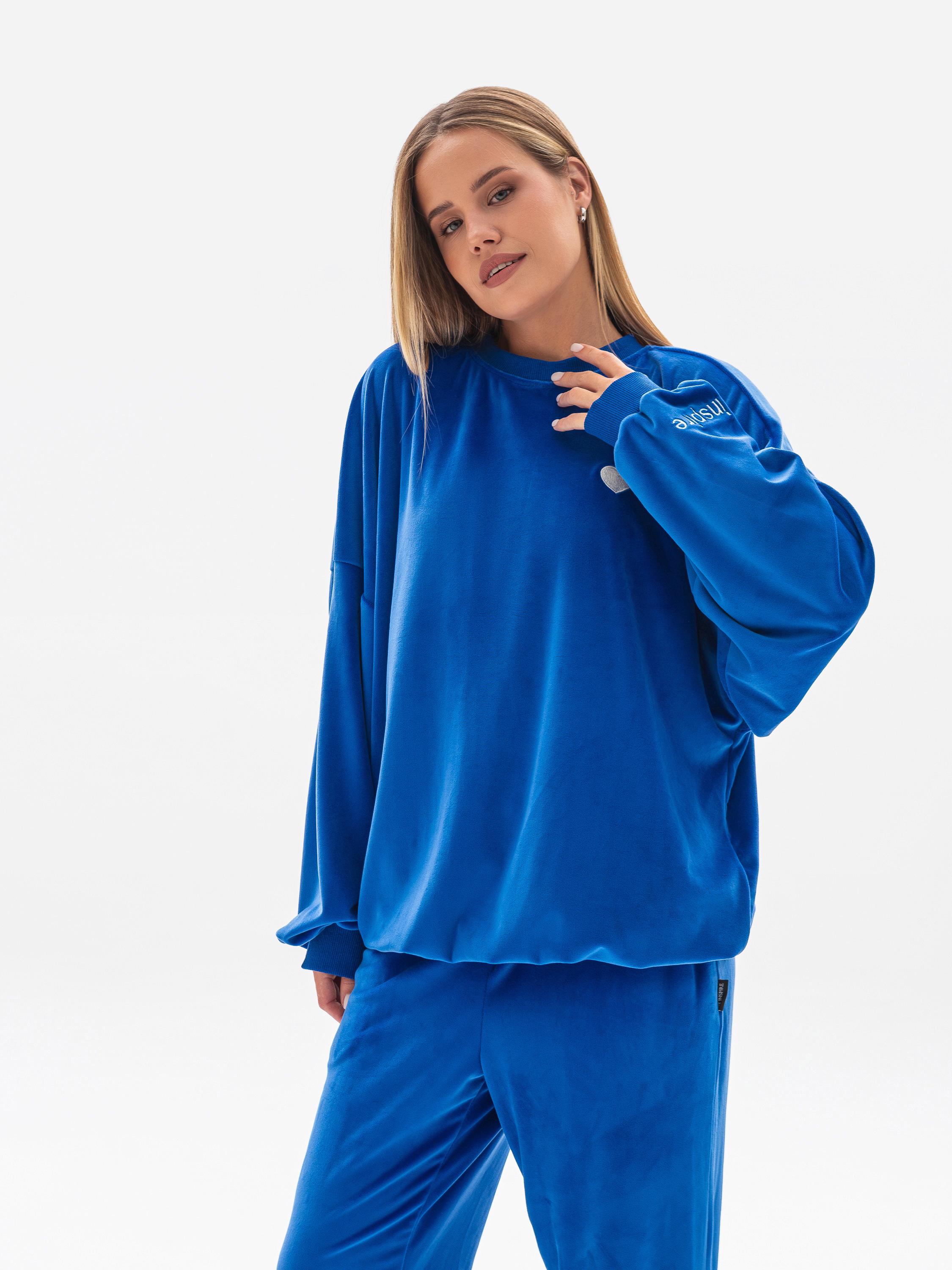 Велюровый женский костюм S/M Синий (1016) - фото 12 Велюровый женский костюм S/M Синий (1016) - фото 12