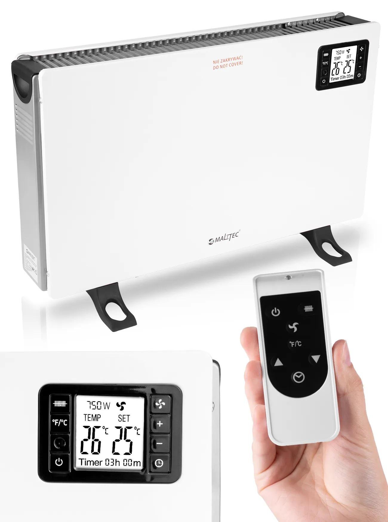 Электрический конвекторный обогреватель Maltec Turbo с таймером/термостатом и дистанционным управлением 2000 Вт (CH2000DW) - фото 15 Электрический конвекторный обогреватель Maltec Turbo с таймером/термостатом и дистанционным управлением 2000 Вт (CH2000DW) - фото 15