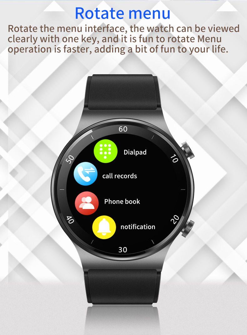 Смарт-годинник Bakeey S6 Pro розмова/тонометр/пульсоксиметр/ЕКГ Black - фото 4 Смарт-годинник Bakeey S6 Pro розмова/тонометр/пульсоксиметр/ЕКГ Black - фото 4