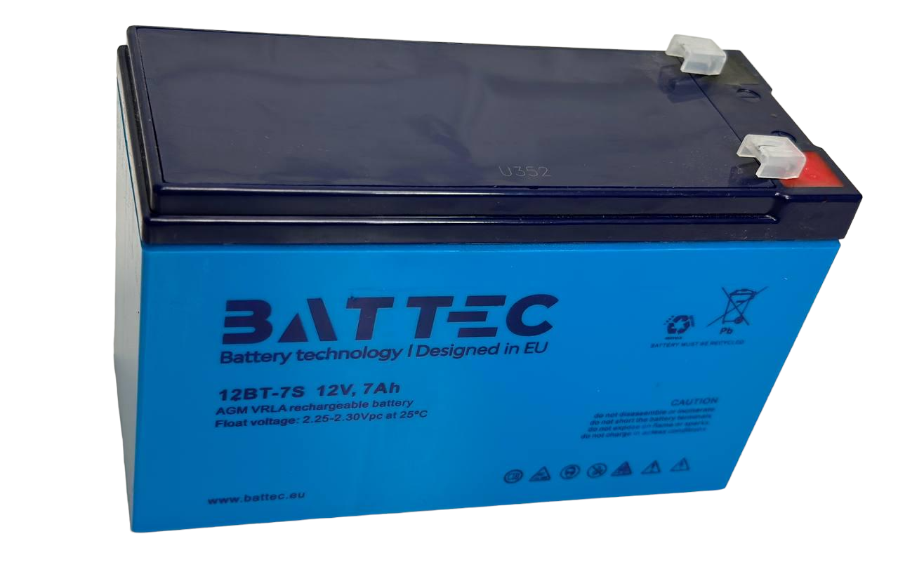 Аккумуляторна батарея к ИБП AGM BatTec 12 В 7 Ач