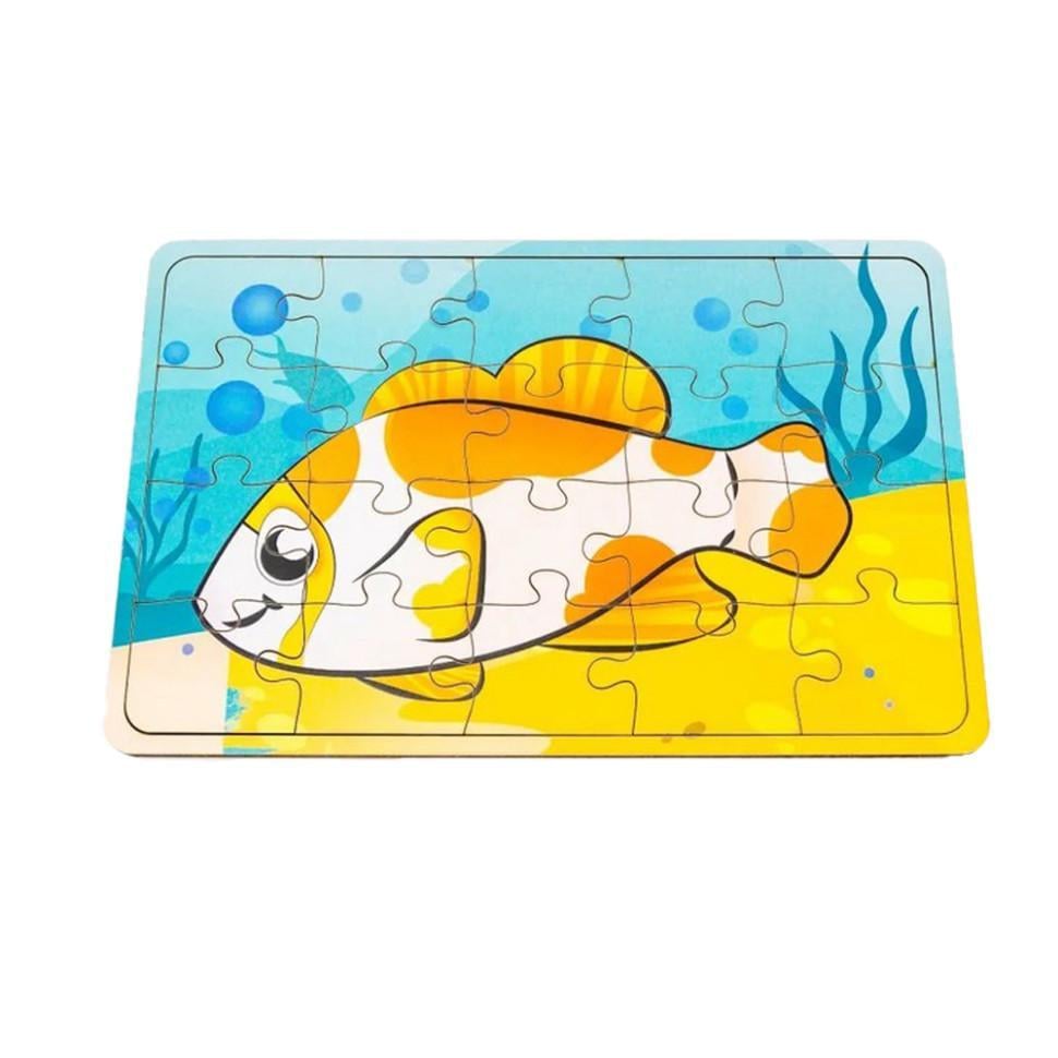 Пазл дерев'яний дитячий Золота рибка Арт-10026 20 ел. (RLT52632)