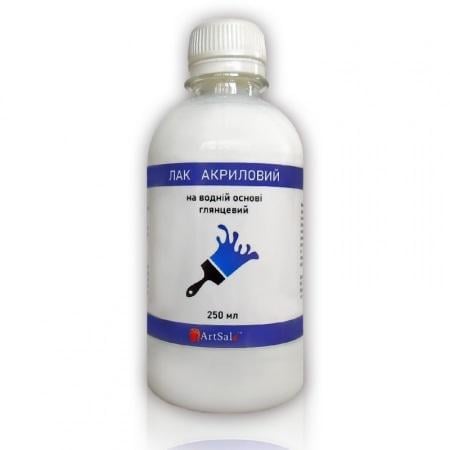 Лак акриловый для картин по номерам и алмазной мозаики ArtSale 250 мл на водной основе глянцевый (skl-ArtSale250)