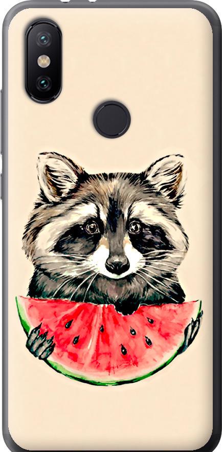 Чохол на Xiaomi Mi A2 Єнотик з кавуном (4605u-1481-42517)