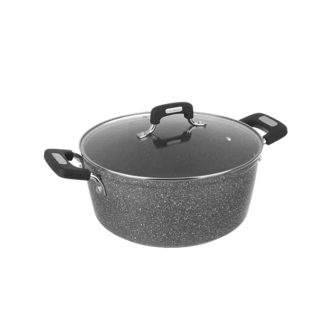 Кастрюля Kasanova New Petra Dark с крышкой 28 см 8 л (LEI000855NOC)