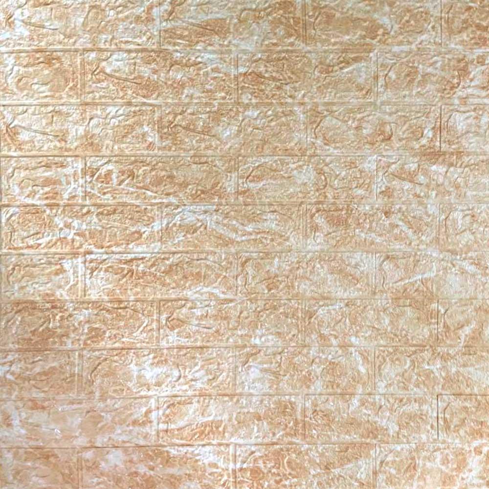 Декоративна 3D-панель Sticker Wall під цеглу мармур самоклейка 700x770x3 мм Бежевий