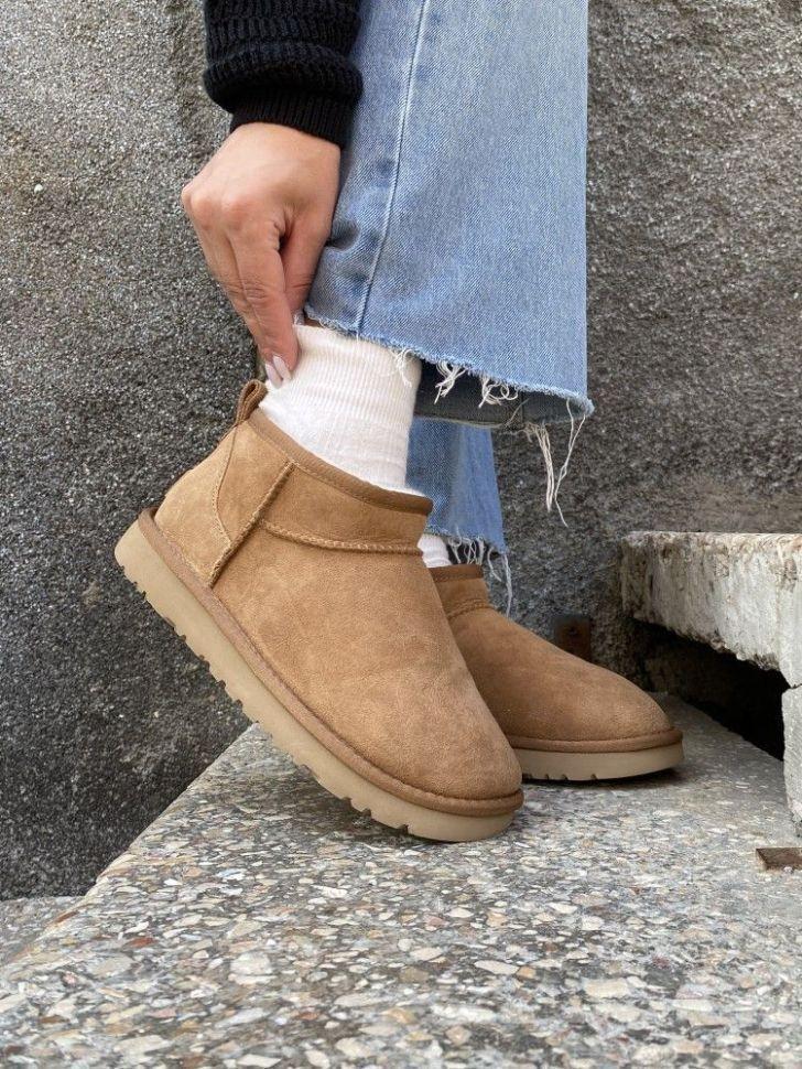 ᐉ Уги жіночі UGG Classic Ultra Mini Chestnut Suede р. 36