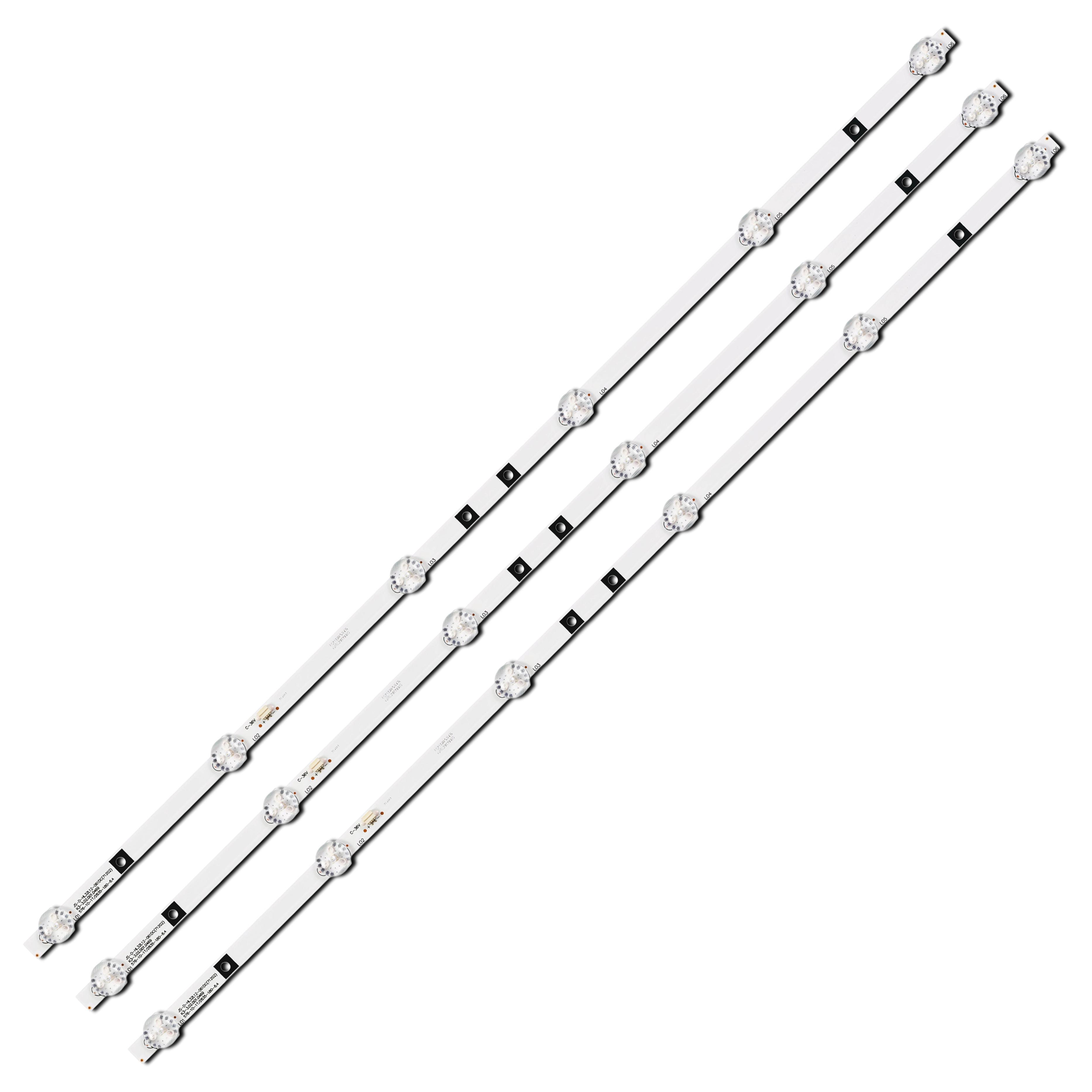 Комплект LED подсветки для TV JS-D-HL32L12-061DC/71202 K3-3.02.001.0469 576-10-1T/2835-180-6.4 32" 3 шт. (ART-15006) Комплект LED подсветки для TV JS-D-HL32L12-061DC/71202 K3-3.02.001.0469 576-10-1T/2835-180-6.4 32" 3 шт. (ART-15006)