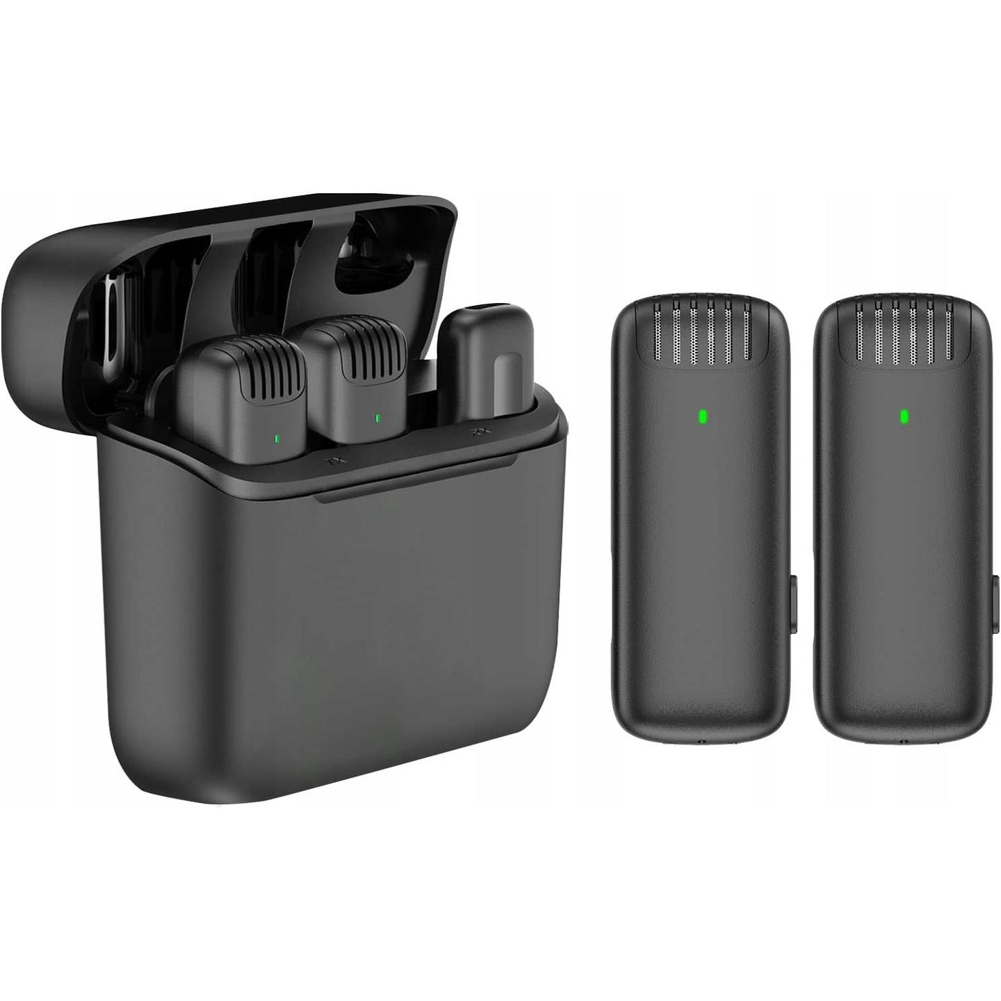 Микрофон двойной петличный Savetek P31-2 Type-C для смартфонов/беспроводной до 20 м с зарядным кейсом - фото 19