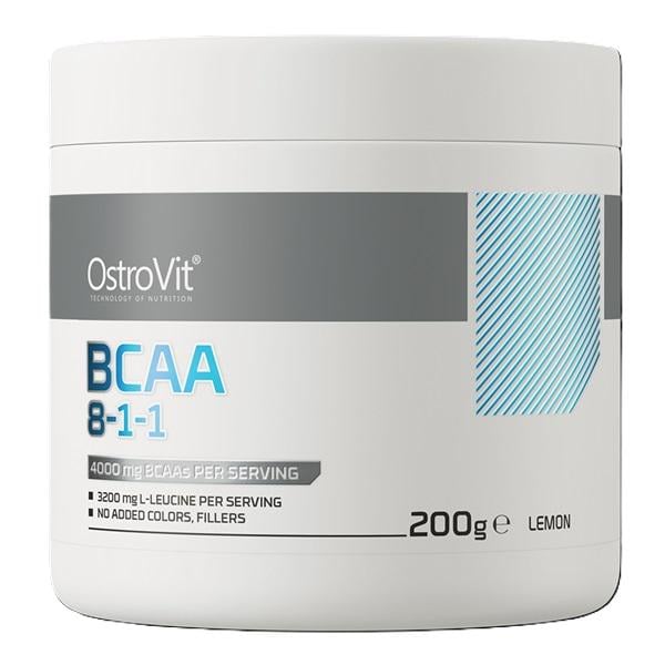 Аминокислота BCAA для спорта OstroVit Extra Pure BCAA 8:1:1 200 г 20 порций Lemon Аминокислота BCAA для спорта OstroVit Extra Pure BCAA 8:1:1 200 г 20 порций Lemon