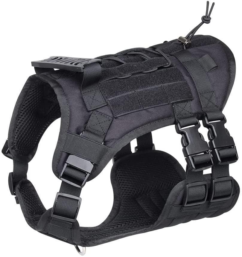 Шлея для собак Vest с ручкой М 60-80 см Черный (1822314718)