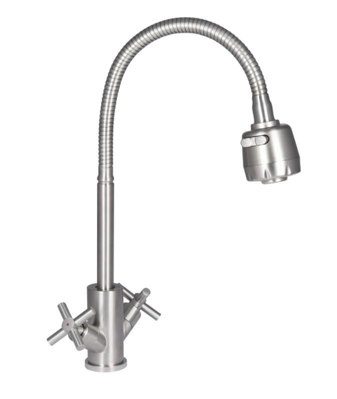 Змішувач для кухні Lidz Wind 013F4 Nickel (LDWIN013F4NKS43391)