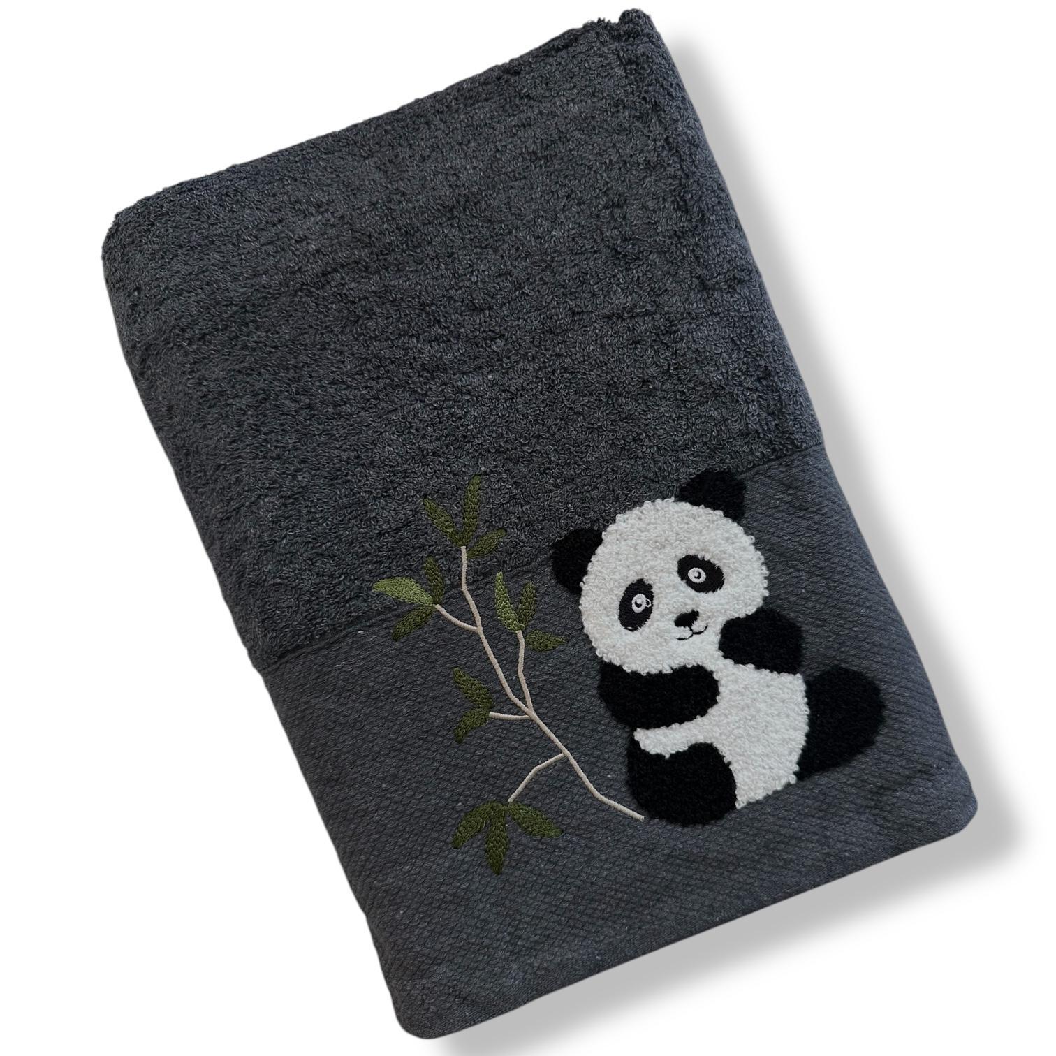 Рушник махровий Malloory Home 70x140 см Темно-сірий (8136-3) - фото 1