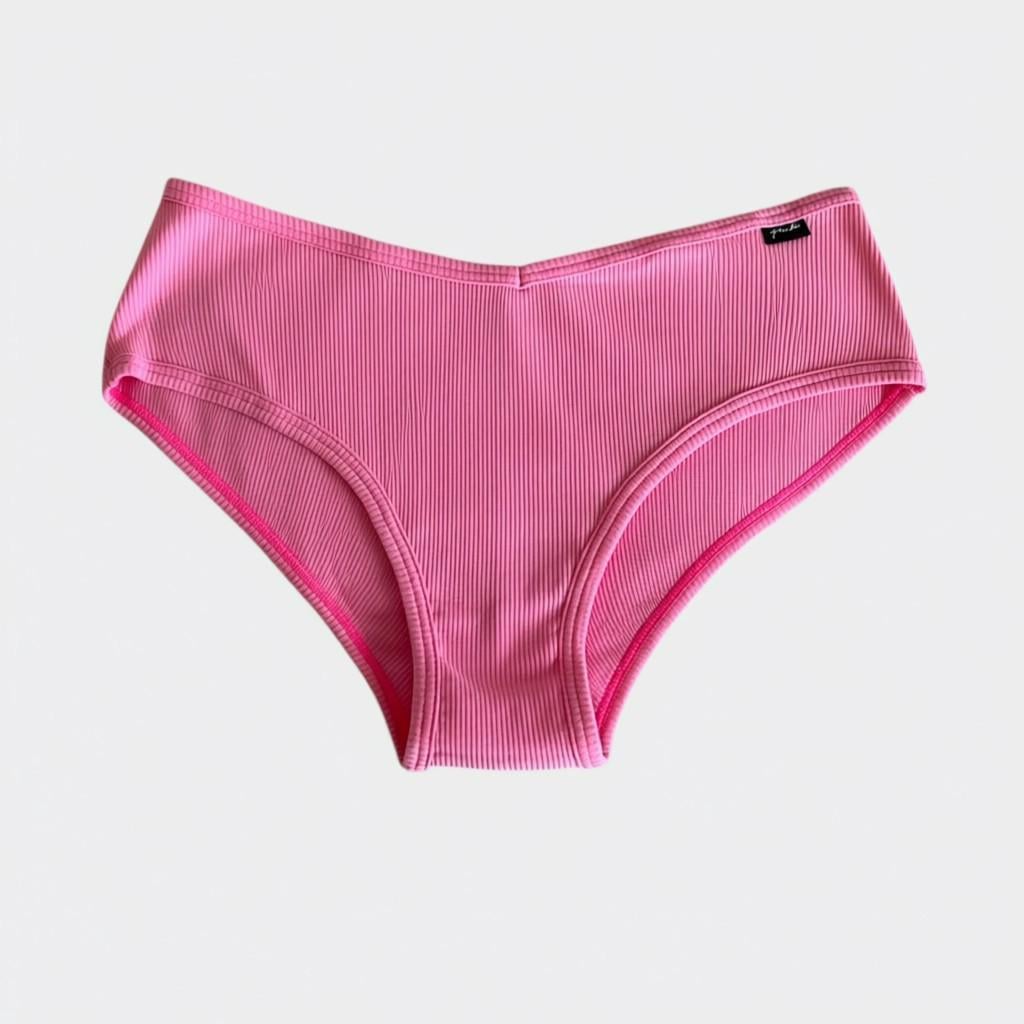 Трусики чики Victoria's Secret Pink Cotton Cheekster Panty Pink M Розовый (26535189d)