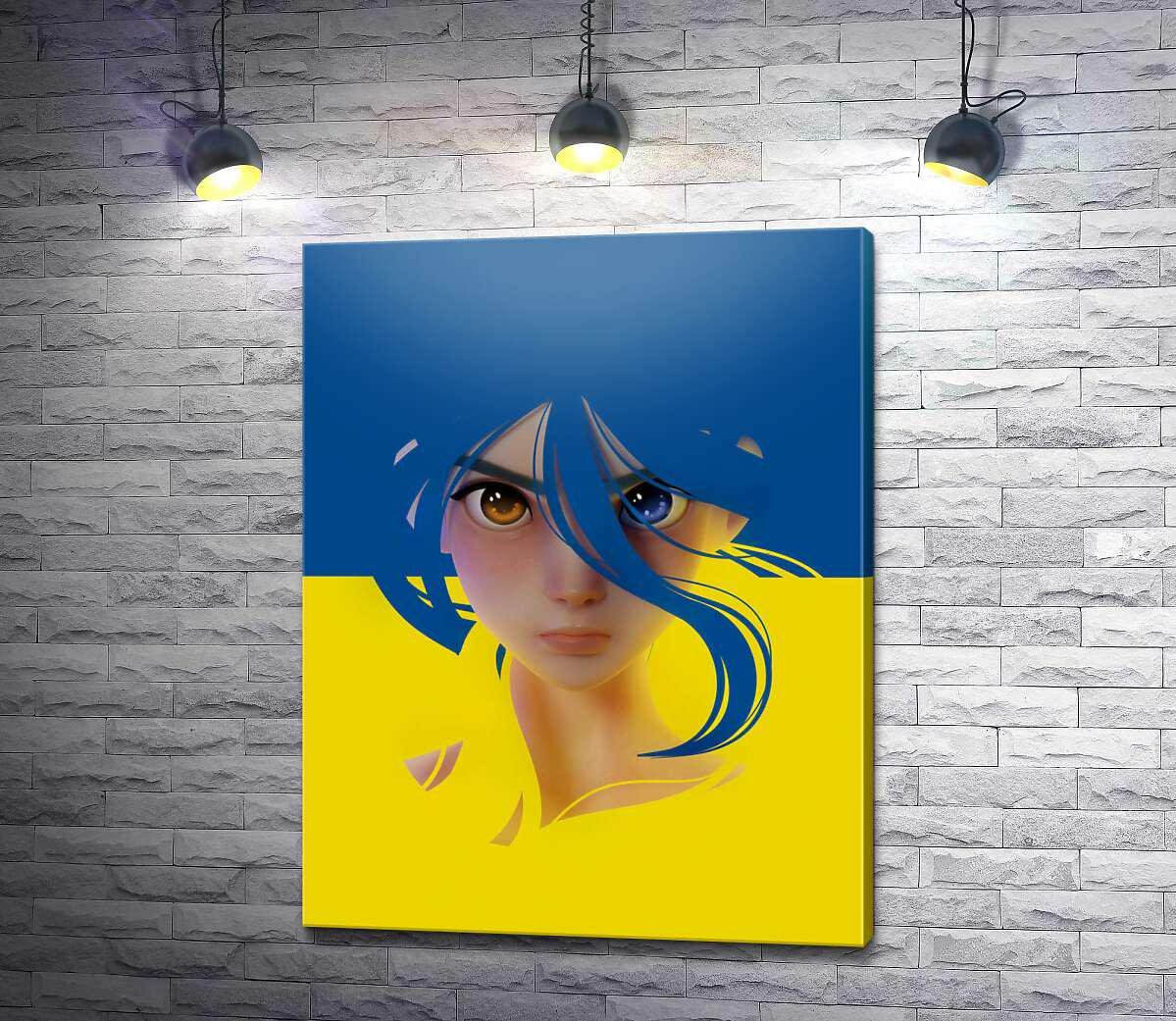 Картина ArtPoster Образ патріотичного персонажа-дівчини 100x130 см Модуль №1 (003785)