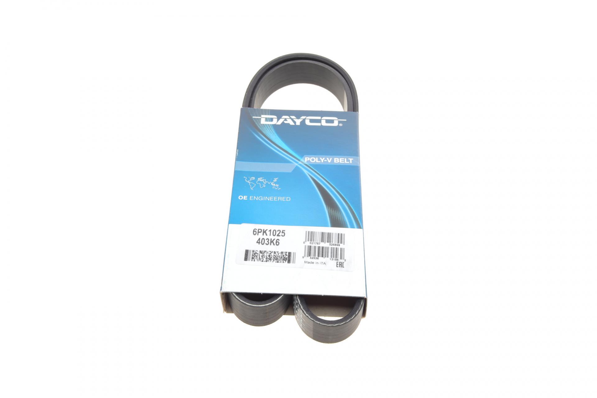 Ремінь генератора DAYCO для Peugeot Boxer 2.5D/TD 94-02 ALT,PS (6PK1025)
