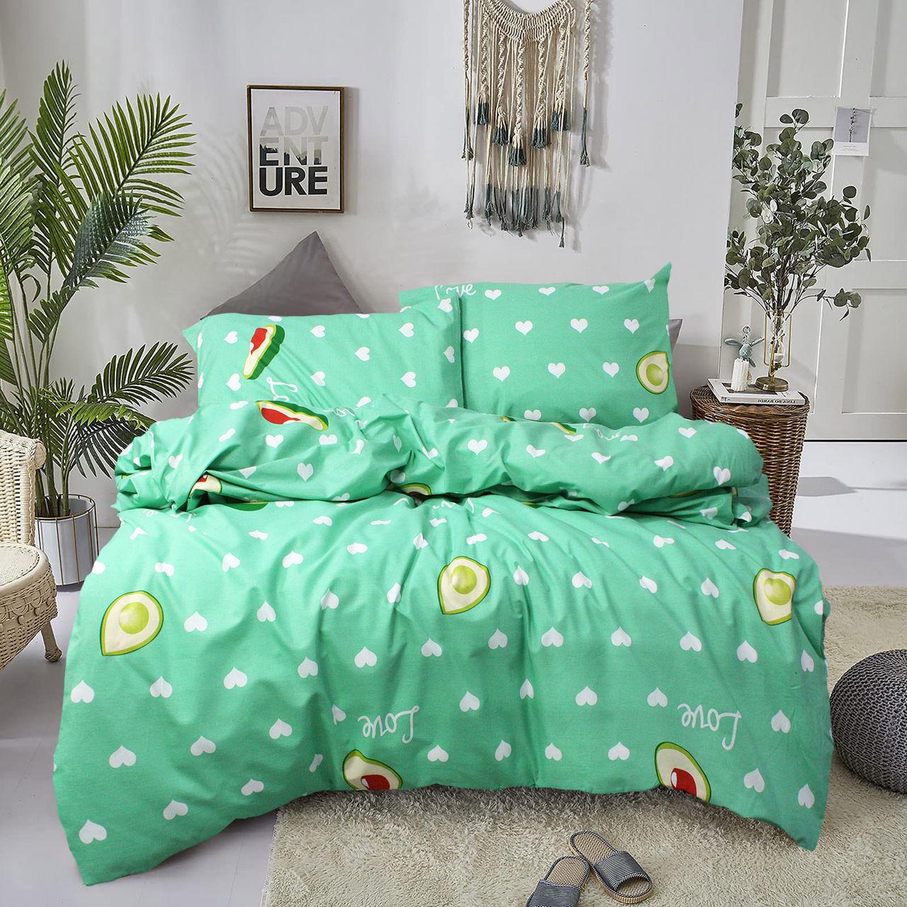 Комплект постельного белья Еней-плюс З0098 евро Зеленый (161315)