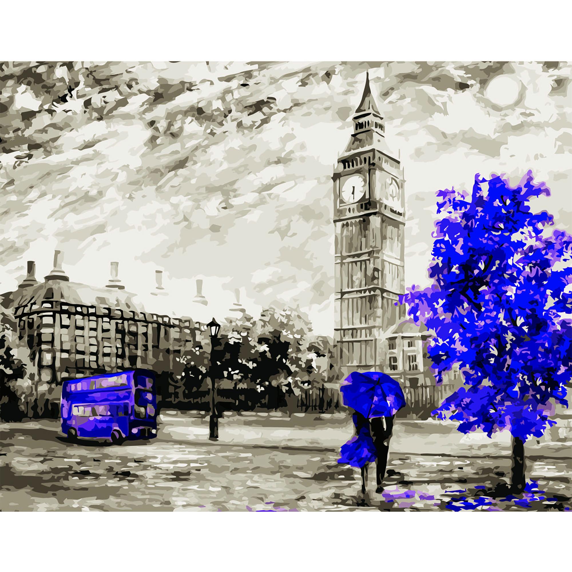 Картина по номерам Strateg Лондон с яркими акцентами 40x50 см (VA-2614)