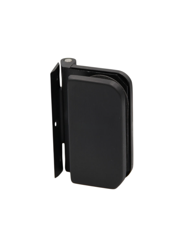 Петля интерьерная для стеклянных межкомнатных распашных дверей вертикальная алюминиевая DLH-881-blk Черный (15322701)