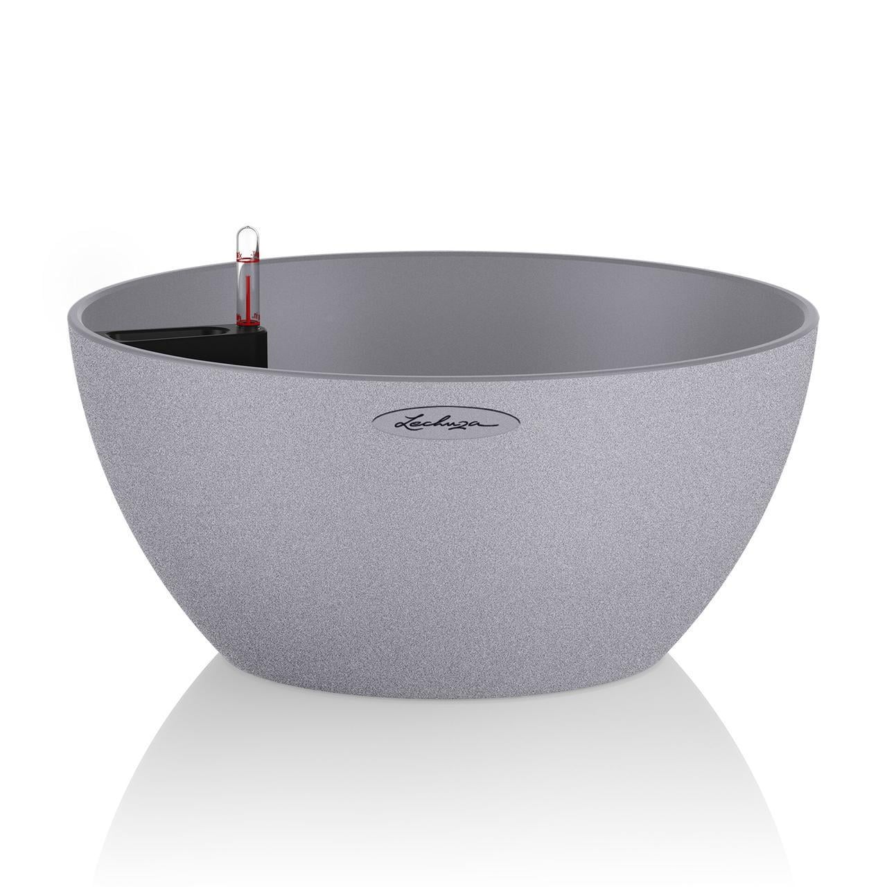 Вазон Lechuzа Cubeto Stone 40 11,5 л Серый камень (13840 Line)