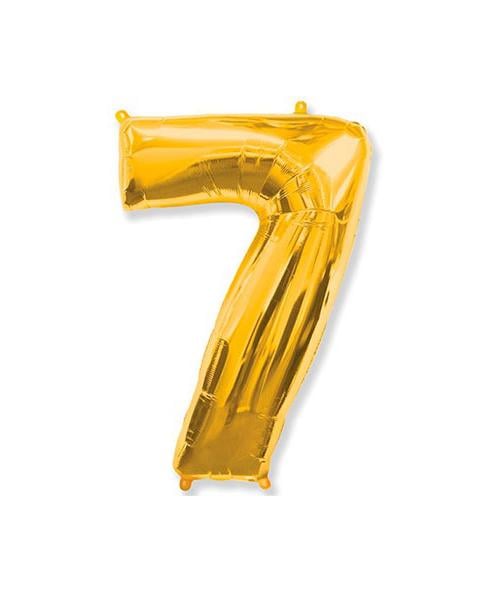 Шарик надувной фольгированный 16" цифра 7 TV-shop 1346-7 one size Золотой