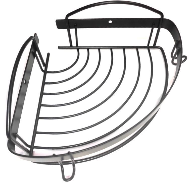 Полиця одинарна з нержавіючої сталі Atak 20х20 см Black (2030493BL)