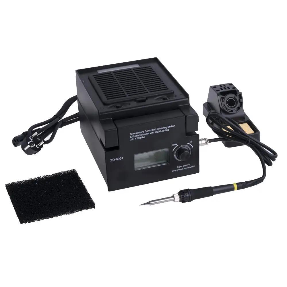 Паяльная станция Zhongdi ZD-8951 с дымопоглотителем Черный (3-9-169130-1)
