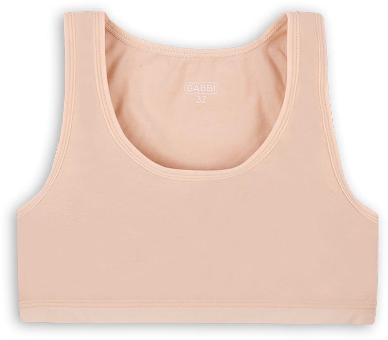Топ хлопковый детский для девочки Gabbi Спорт 116-122 см Бежевый (12514)