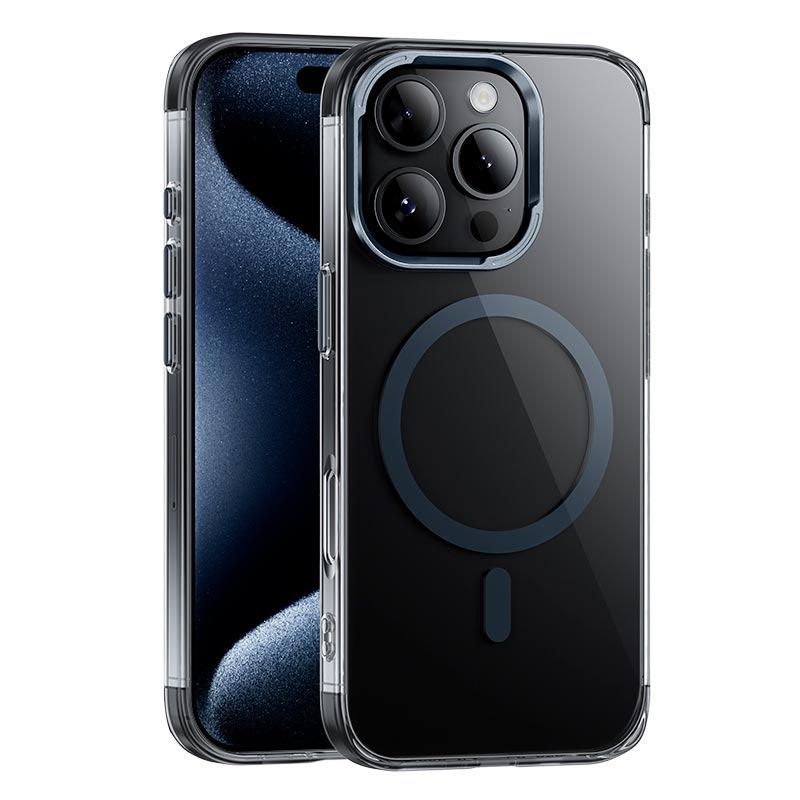 Чехол HOCO для iPhone 16 Pro (Vip Magnetic Protective Case AS11, прозрачный с черным) - фото 5 Чехол HOCO для iPhone 16 Pro (Vip Magnetic Protective Case AS11, прозрачный с черным) - фото 5