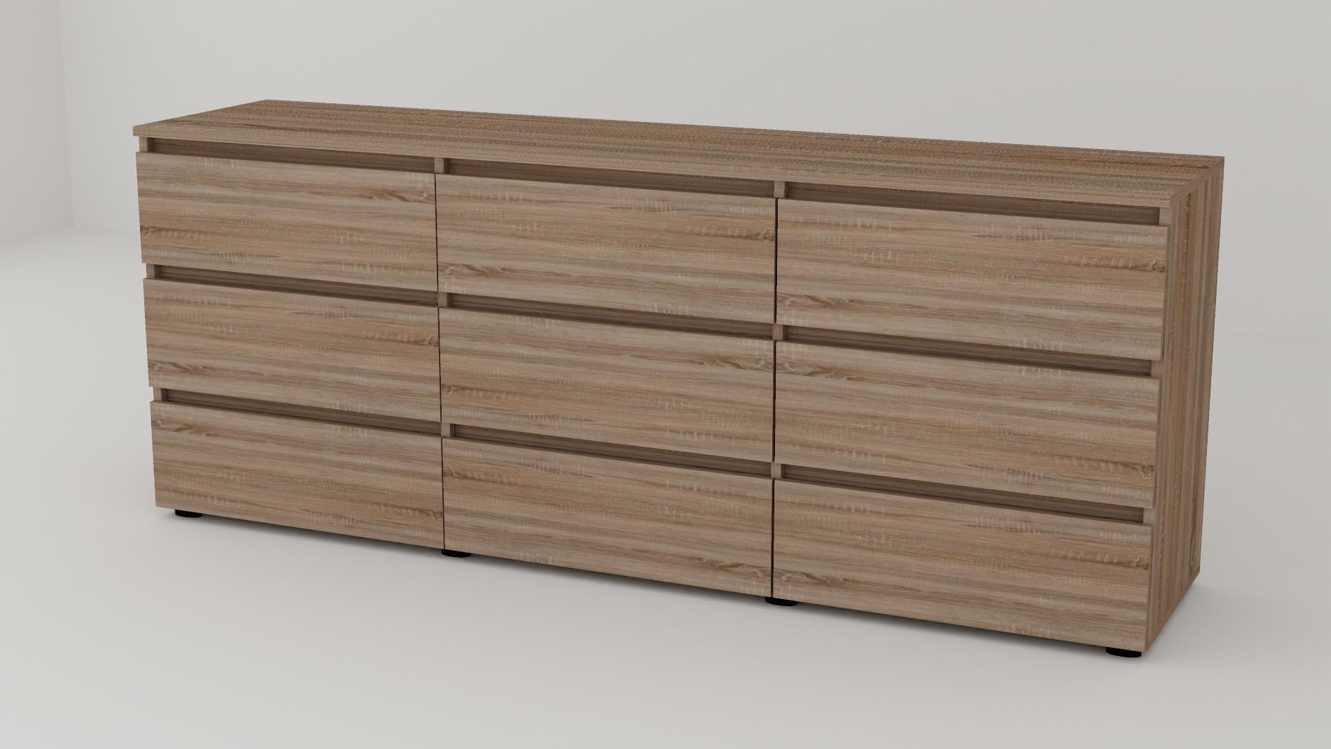 Комод Алекса СН-333/50 190х50х75 см Дуб сонома трюфель