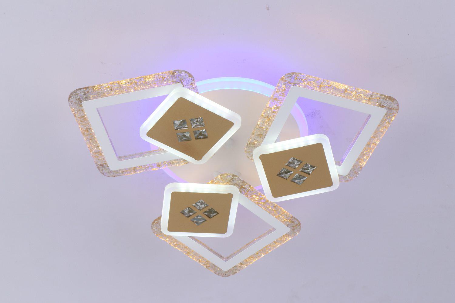 Люстра светодиодная с пультом Valeso V K39940-3+3+1 White/Gold (000036405)