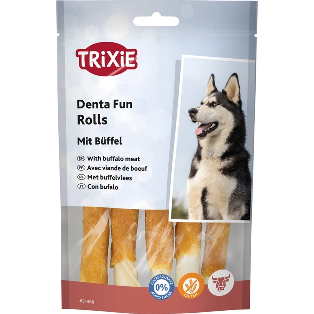 Палочка жевательная Trixie с мясом буйвола натуральная кожа 12 см 70 г