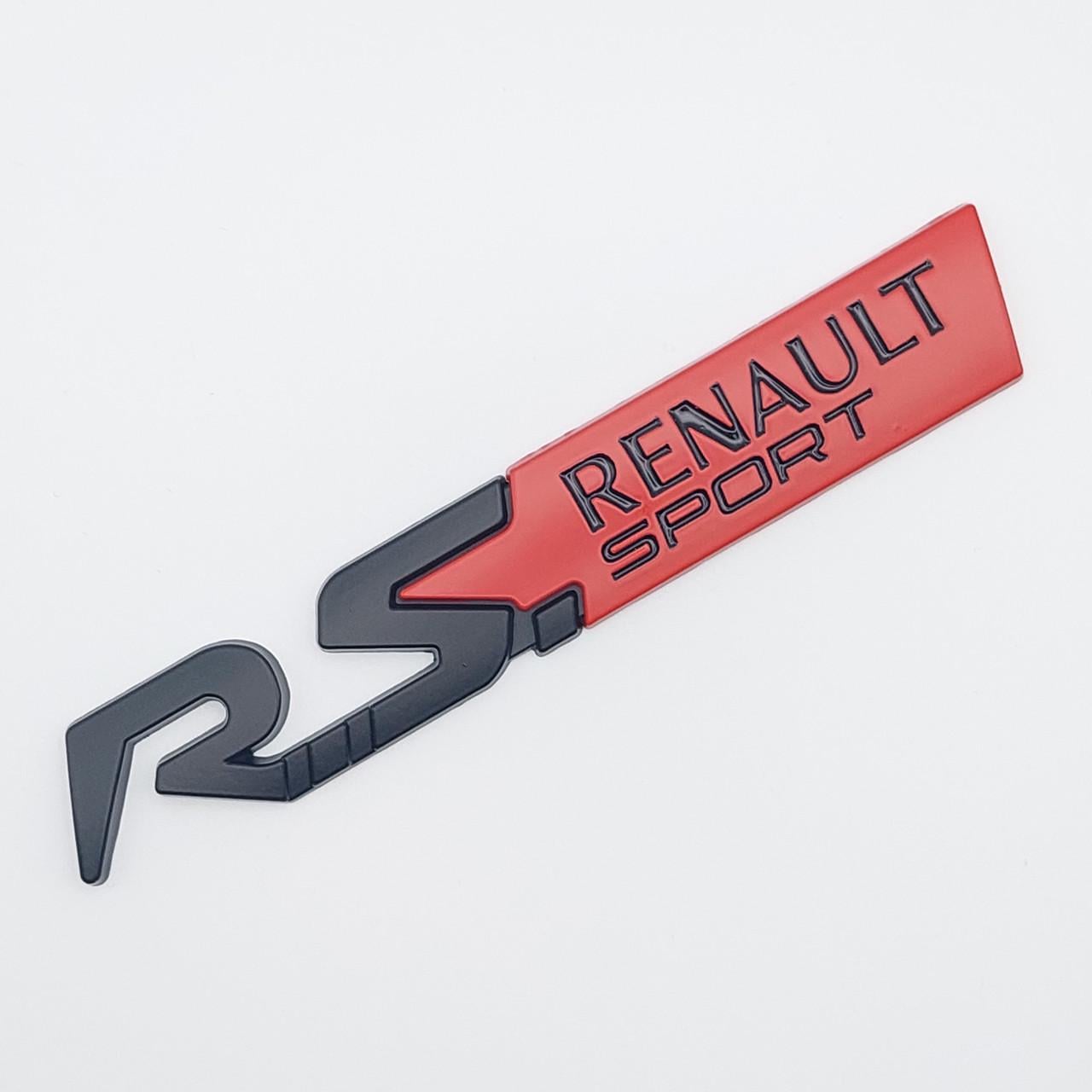 Эмблема Renault Sport на крышку багажника Черный/Красный матовый (1737258812)