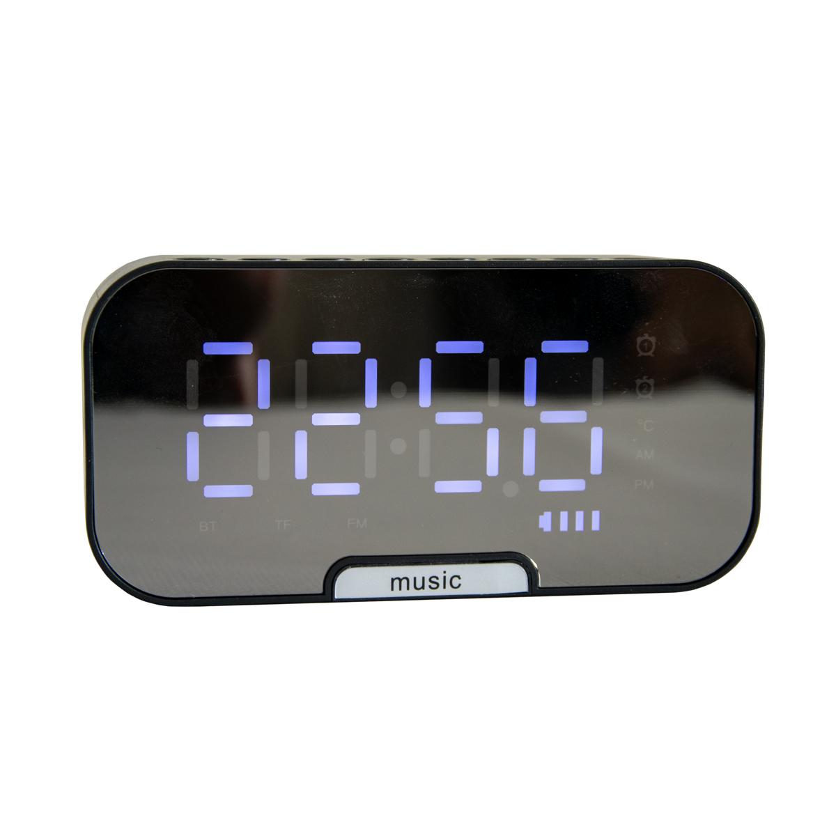 Годинник настільний з будильником Clock Digital Speaker Q5 BT Black (1010530) - фото 6