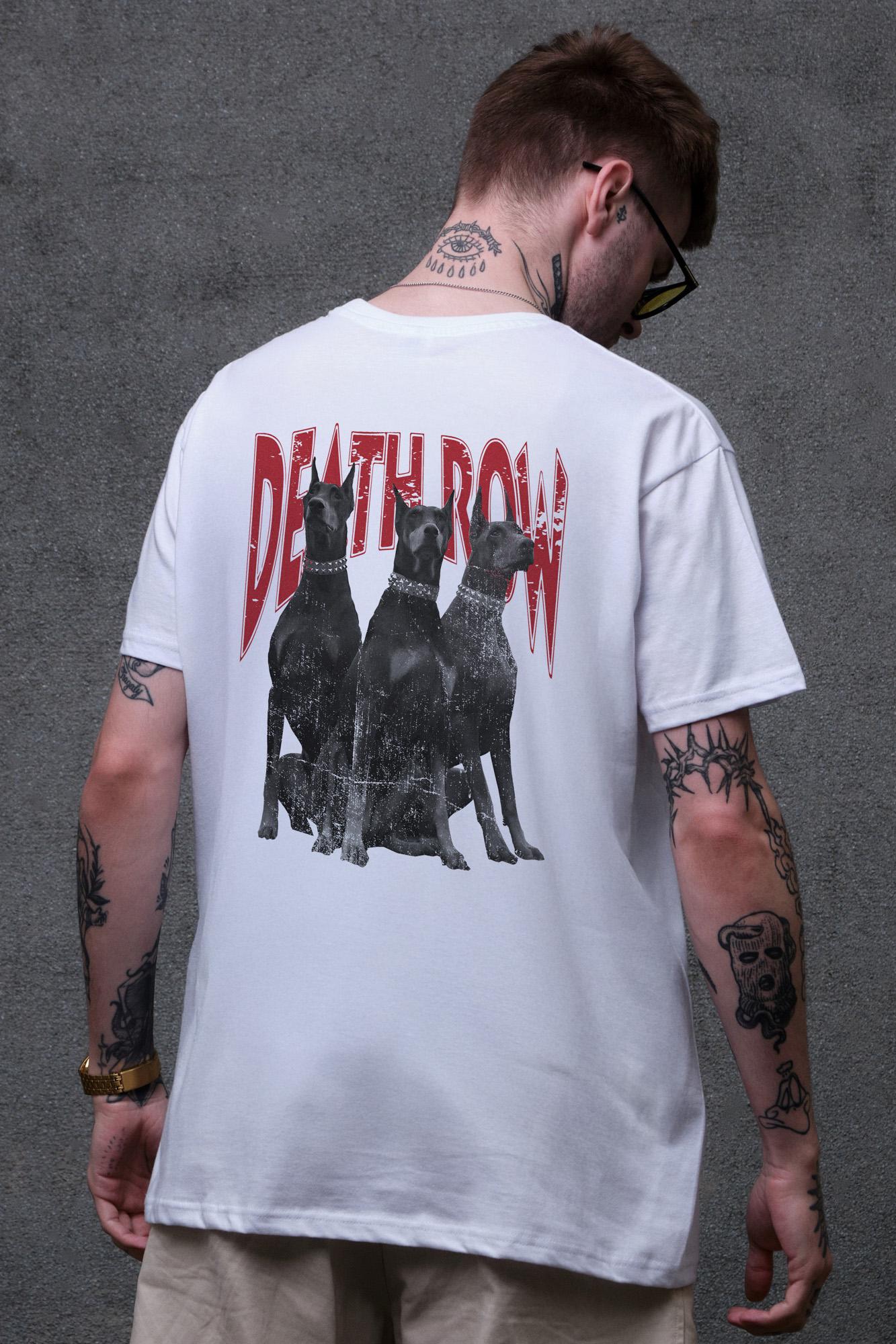 Футболка чоловіча Without з принтом Deathrow оверсайз S/M White (S8049460) Футболка чоловіча Without з принтом Deathrow оверсайз S/M White (S8049460)