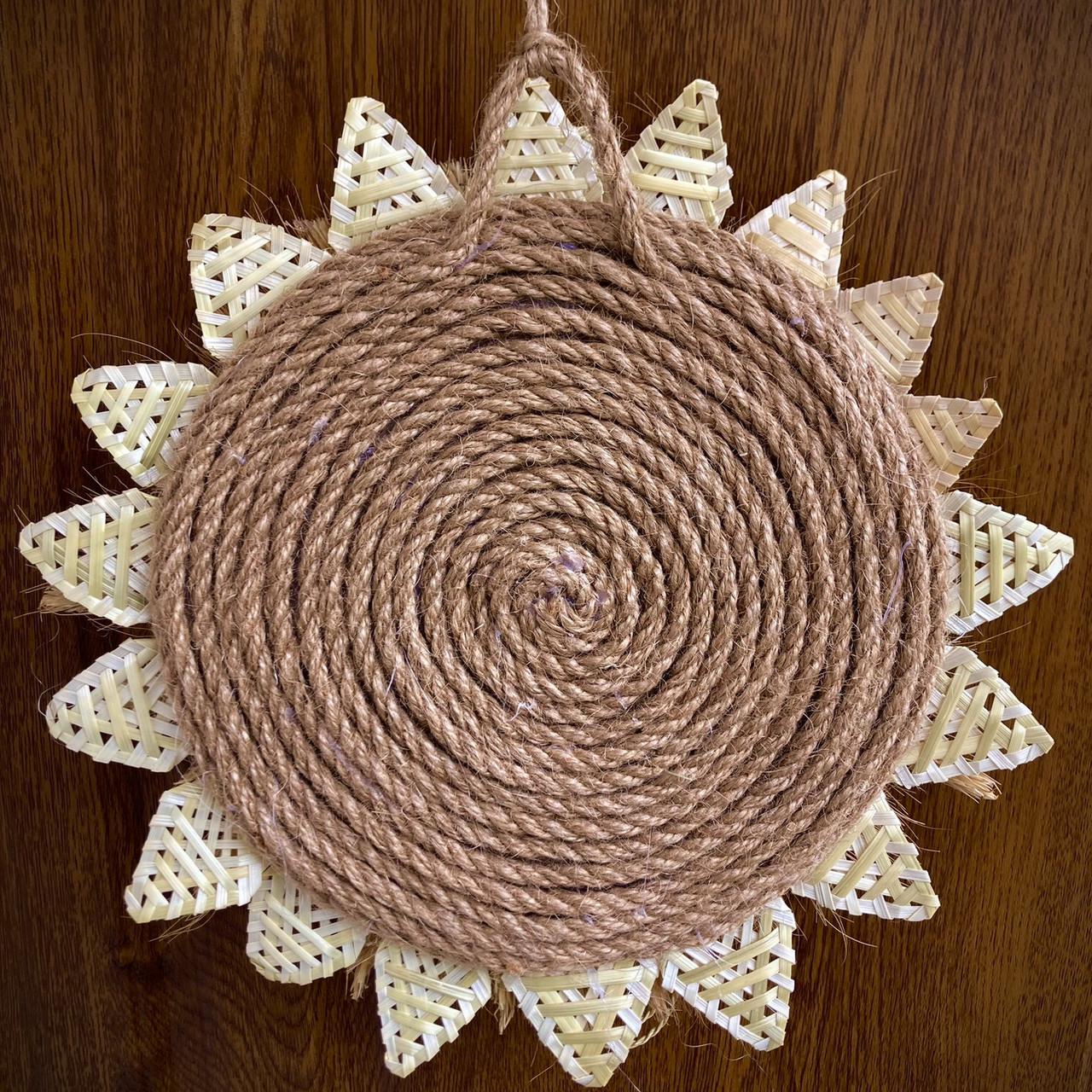 Плетеное панно из ржаной соломы 25 см (1860920835) - фото 2 Плетеное панно из ржаной соломы 25 см (1860920835) - фото 2