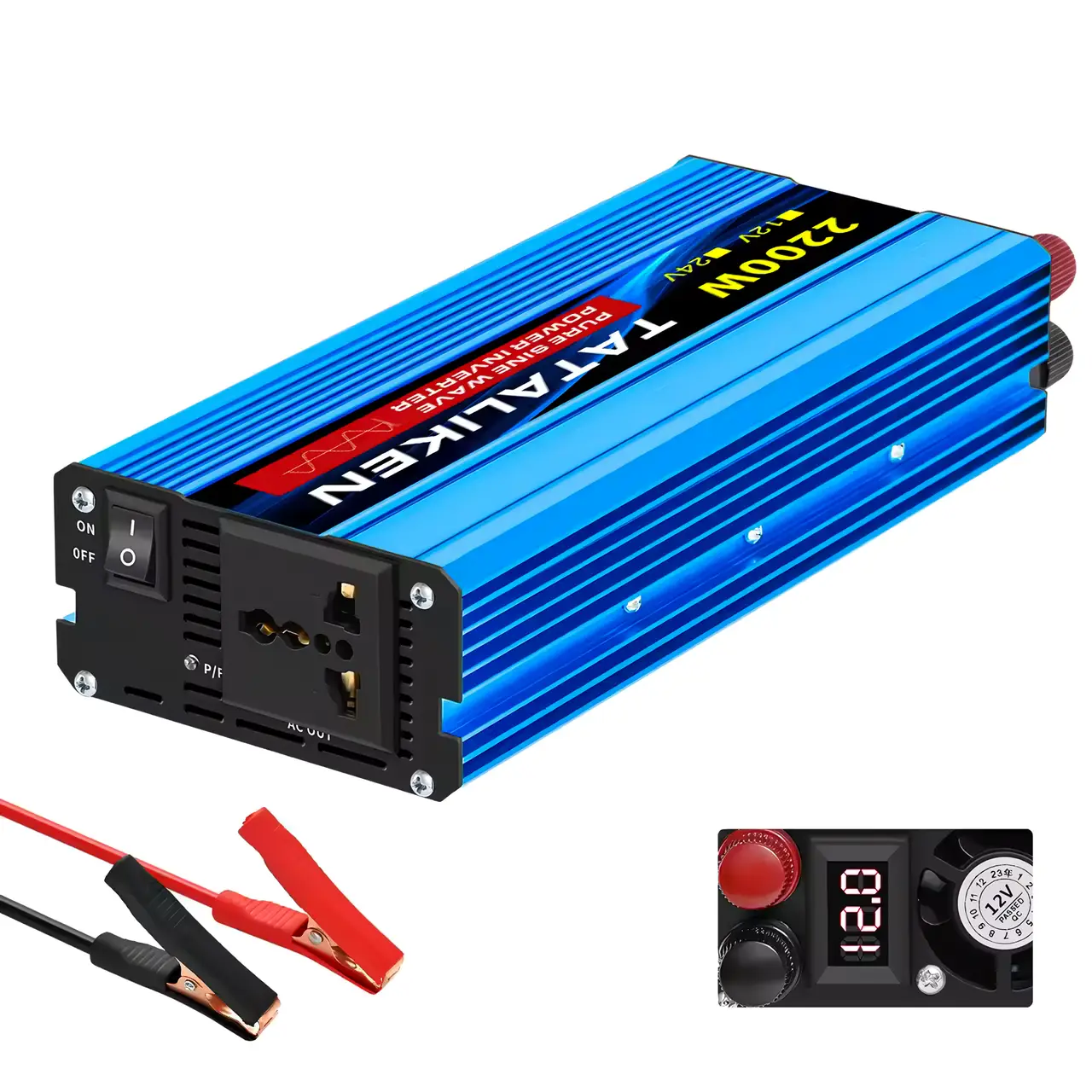 Автомобильный инвертор Tataliken чистый синус 2200W 12-220V (29833766) - фото 2 Автомобильный инвертор Tataliken чистый синус 2200W 12-220V (29833766) - фото 2