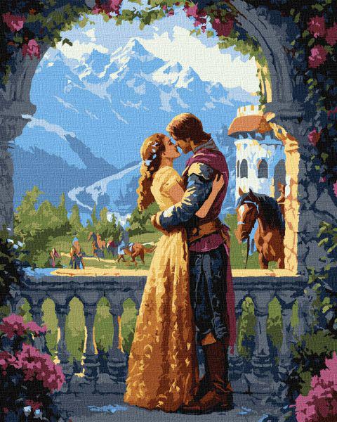 Картина по номерам Ideyka Принцесса и рыцарь 40x50 см (Id-KHO8495)