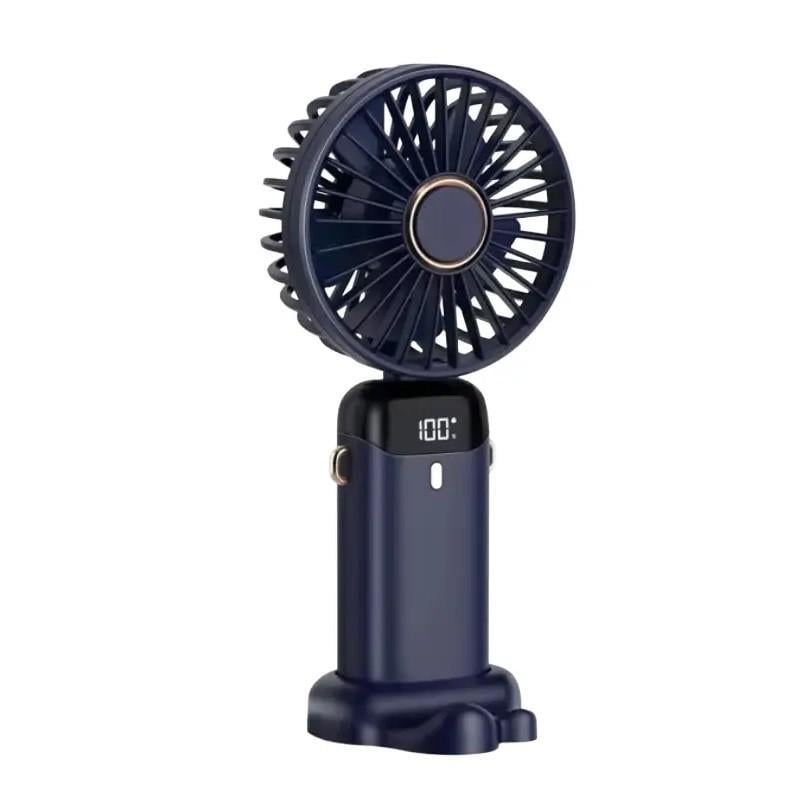 Вентилятор складной RIAS R-64 1800 mAh USB с LED-дисплеем 5W Deep Blue (3_08331)