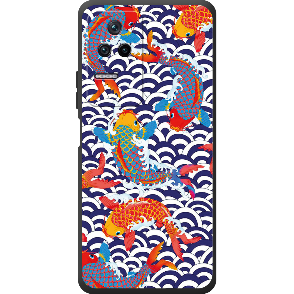 Чохол BoxFace Xiaomi Poco F4 Koi Fish Чорний силікон (44474-up2477-44484)