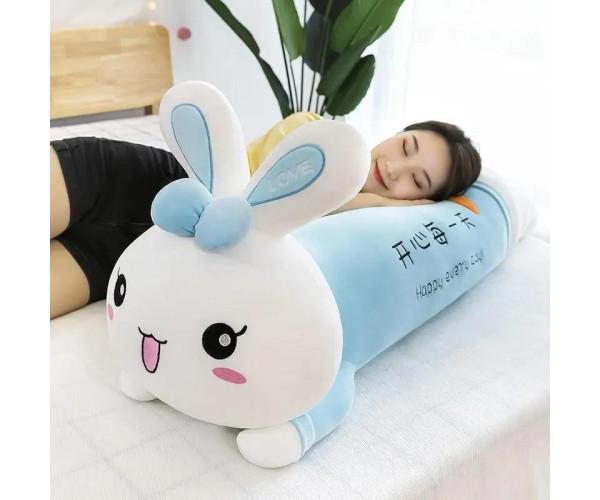 М'яка іграшка подушка Кролик-батон 90 см Синій (ftlx-1112) - фото 2