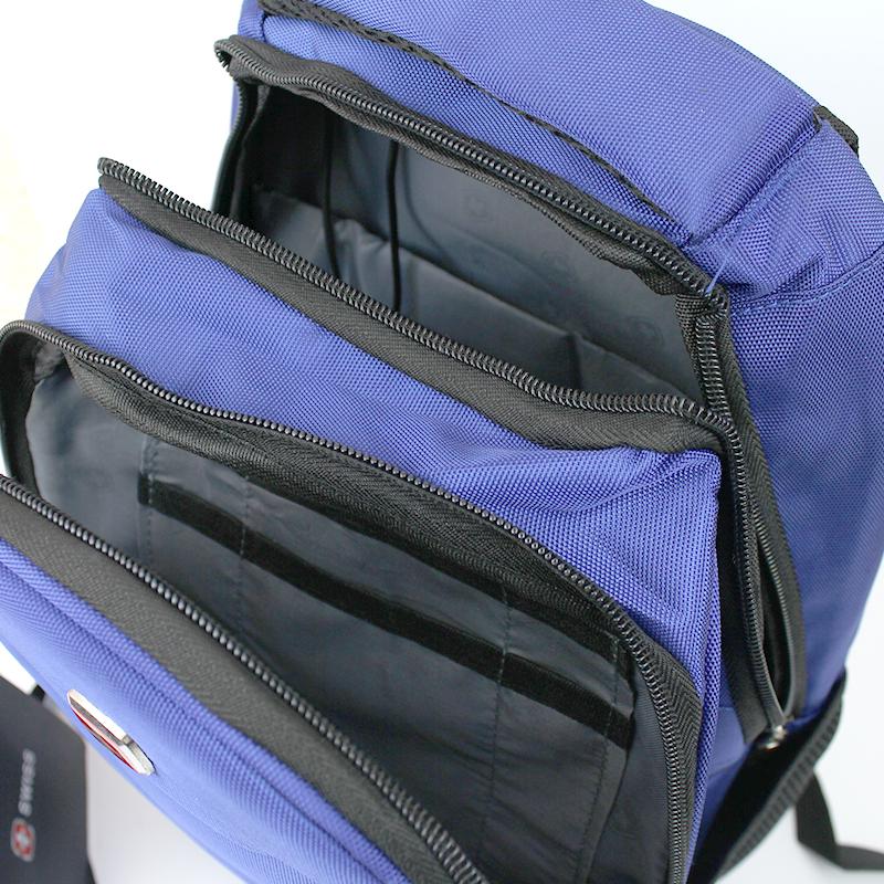 Рюкзак міський з виходом для навушників та ортопедичною спинкою 8861 20 л Cиній (150203) - фото 2